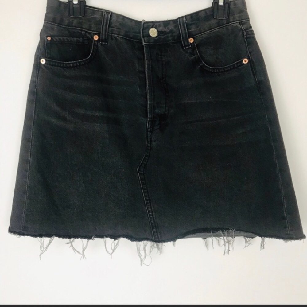 Denim black jean skirt